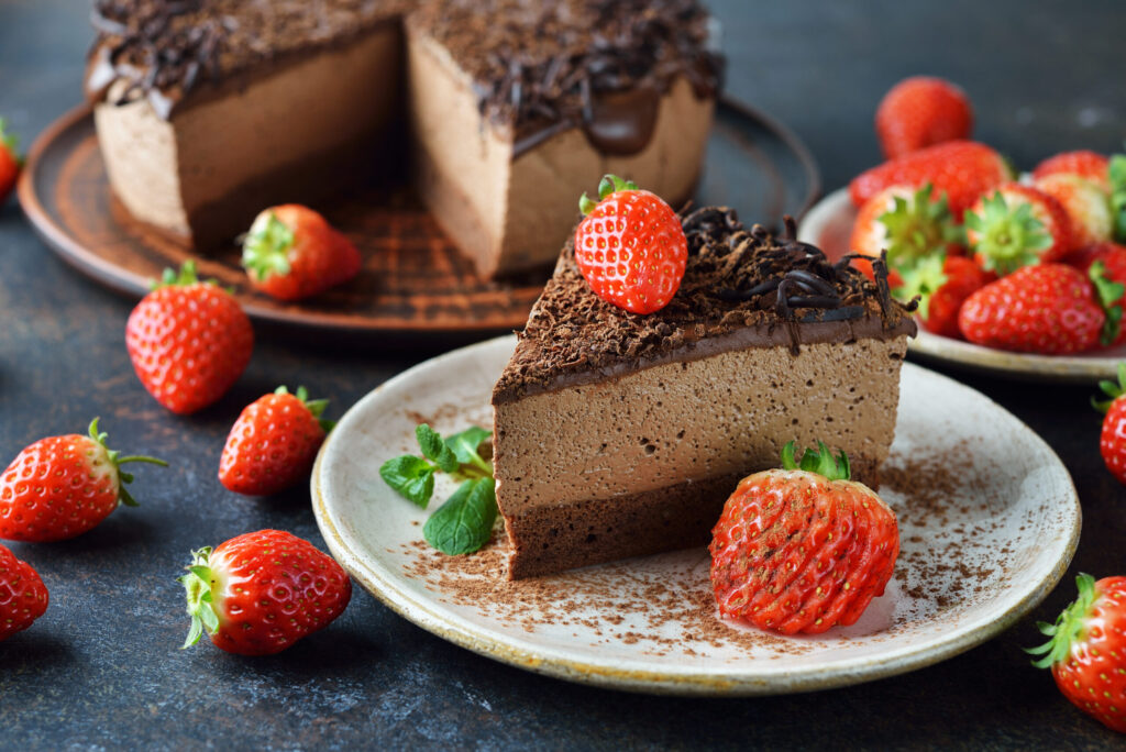 Chocolate “truffle” cake with chocolate mousse and seaweed flakes - Fourchette bleue par Exploramer